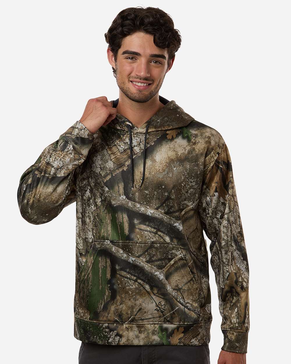 RealTree RT5302 Unisex Realtree® Performance Hooded Sweatshirt Model Shot
